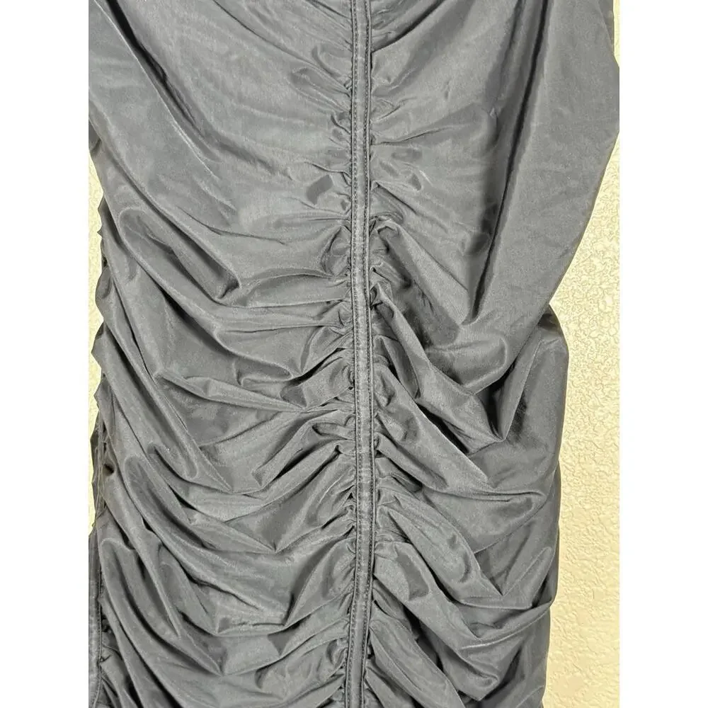 Zac Posen‎ for Target Women Ruched Sz M Pencil Skirt with Front Zipper Black
